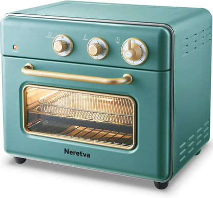 21 QT Capacity and 6-In-1 Multifunctional Toaster Oven & Air Fryer | Compact Toaster Ovens Countertop, 1500W Rapid Heat and All Stainless Steel Use for Bake/ Toast/ Broil/ Air Fryer/ Defrost1