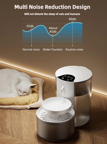 Filterless Cat Water Fountain, 3.5L/118Oz Wastewater Separation & No Filter | Stainless Steel Bowl, Quiet ,Pet Water Fountain for Cats & Dogs Dispenser, Wireless Automatic Water Fountains7