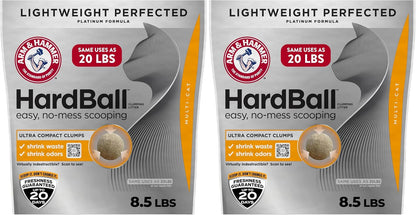 ARM & Hammer Hardball Clumping Cat Litter, Garden Bloom, 14.5 Lbs | Lightweight 5-In-1, 24/7 Odor Control, Easy Clean Up, Non-Clay Formula, 99.9% Dust-Free, Multi-Cat10
