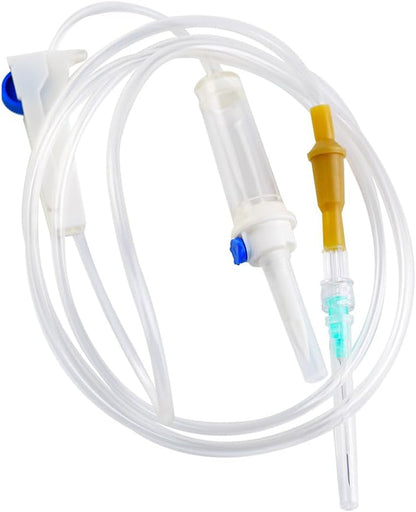 12 Pack Fluid Transfer Extension Tubing for Pets and Laboratory Care, 67 Inch Transparent PVC Lines with Precision Roller Clamp, Universal Luer Lock Connectors and 18 GA Fitting Components1