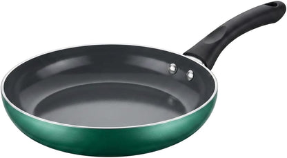 20-Piece Ceramic Metallic Cookware Set, Nonstick - Jade | 20-Piece Cookware Set with Ceramic Nonstick Interiors, Glass Lids, Utensils, Strainer, Pads, and Griddle Pan.5