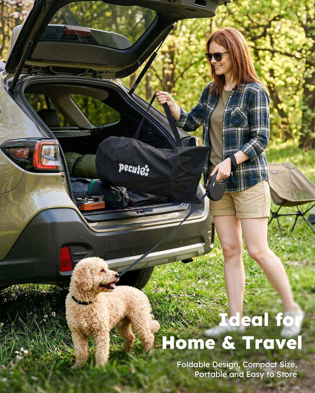 pecute-raised-dog-bed-with-cooling-mat-elevated-pet-cot-for-small-dogs-m-breathable-textilene-mesh-outdoor-camping-beach-steel-frame-130-lbs-heavy-duty-support-tool-free-3-second-quick-assembly