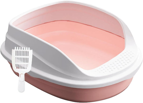 High-Sided Litter Pan for Cats, Rabbits, Hamsters - Easy Clean Potty Toilet with Raised Walls for Small & Medium Pets- 38Cm1