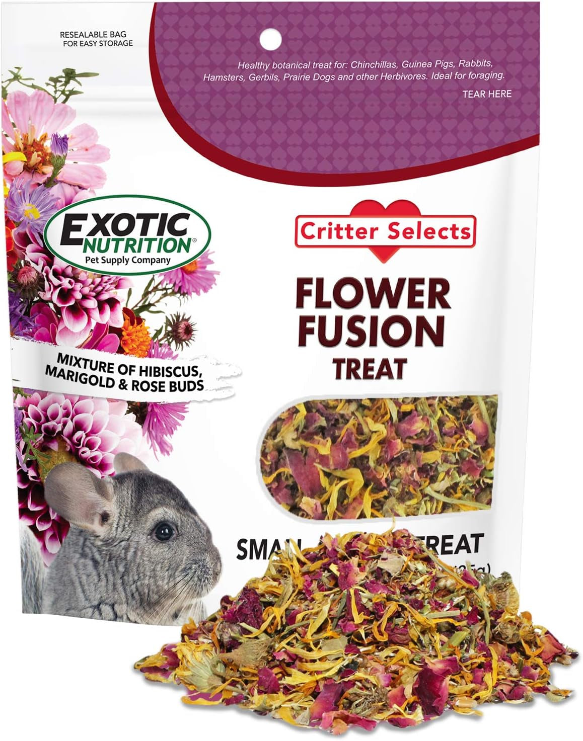 flower-fusion-treat-healthy-natural-dried-flower-herbivore-treat-chinchillas-guinea-pigs-rabbits-prairie-dogs-degus-hamsters-rats-squirrels-sugar-gliders-other-small-pets-0-85-oz