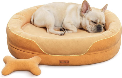 CWAWZ XL Orthopedic Dog Bed, Extra Large Dog Bed, Dog Sofa for Large Sized Dogs with Full-Surround Bolsters, Dual-Sided Dog Cooling Bed with Memory Foam, Washable Sofa with Nonslip Bottom, Light Grey10
