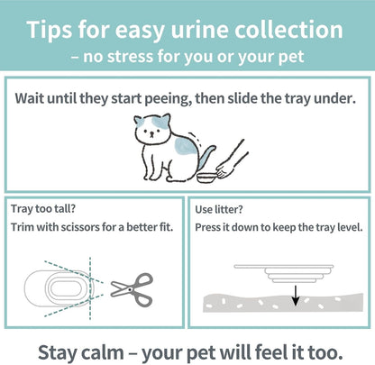 Cat Urine Collection Kit (6-Pack) – Clean Catch Urine Sample Tray for Cats & Small Dogs – Disposable Pet Urine Collector Tray – No Special Litter Needed – Made in Japan8