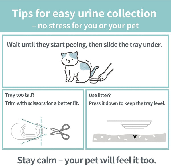 Cat Urine Collection Kit (6-Pack) – Clean Catch Urine Sample Tray for Cats & Small Dogs – Disposable Pet Urine Collector Tray – No Special Litter Needed – Made in Japan8