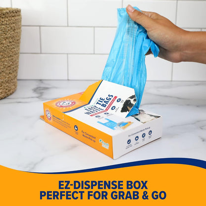 ARM & HAMMER 71041 Easy-Tie Waste Bags, Blue, 75 Count - Pack of 16