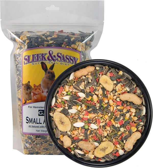 SLEEK & SASSY Garden Small Animal Food for Hamsters, Gerbils, Mice & Rats (2 Lbs.)1