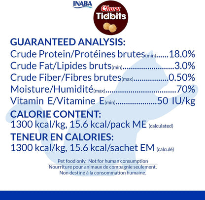 INABA Churu Tidbits Chewy Cat Treats, Tuna Salmon, 8Ct | Immune Support, Antioxidant Support, 70% Moisture, Training Treat, Dual Texture, 8 X 0.42 Oz Packs4