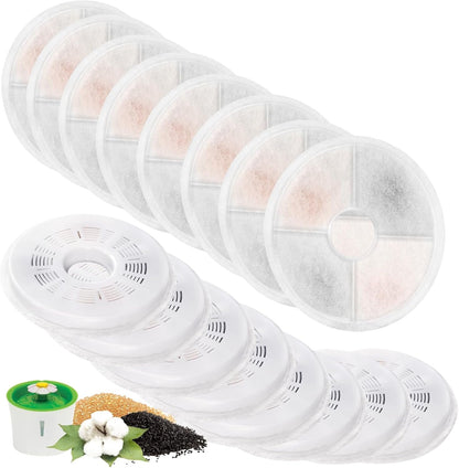 8 Pack Cat Water Fountain Replacement Filters Fit for 3L Flower Water Dispenser Automatic Pet Dog Cat Fountain Filter9