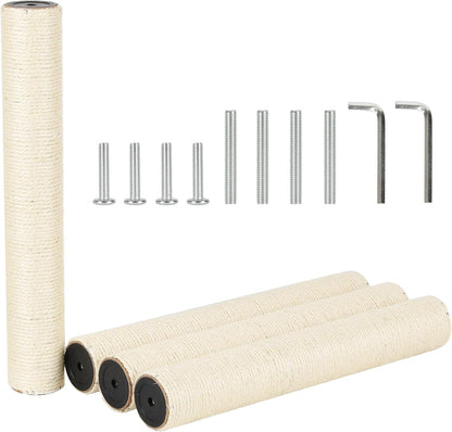 6.8Cm 2.7In Diameter Cat Tree Scratching Post Replacement Sisal (2Posts*30Cm/11.81In, M8)11