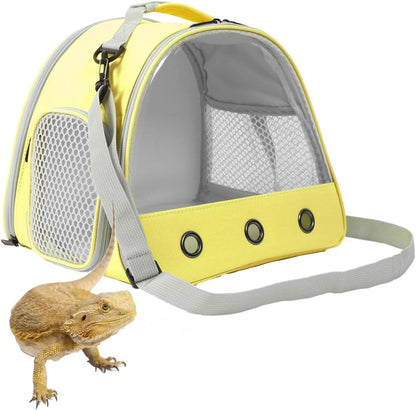 Bearded Dragon Travel Carrier,Lizards Carrier, Small Animal Travel Carrier for Sugar Glider Hedgehog Rat Parrot Bird Guinea Pig, Portable Guinea Pig Travel Bag for 216