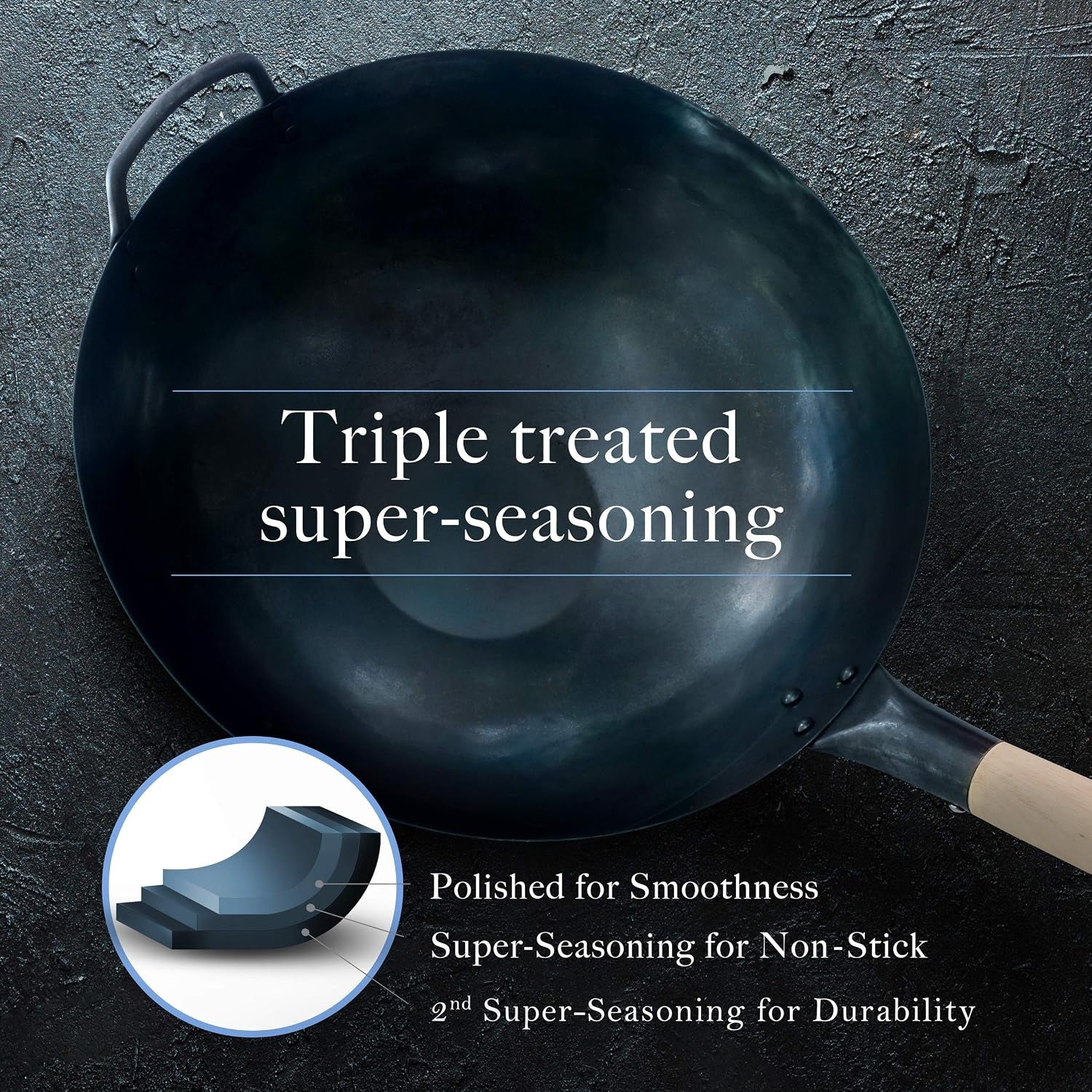 pre-seasoned-blue-carbon-steel-flat-bottom-wok-14-inch-chinese-pow-wok-traditionally-hand-hammered-woks-and-stir-fry-pans