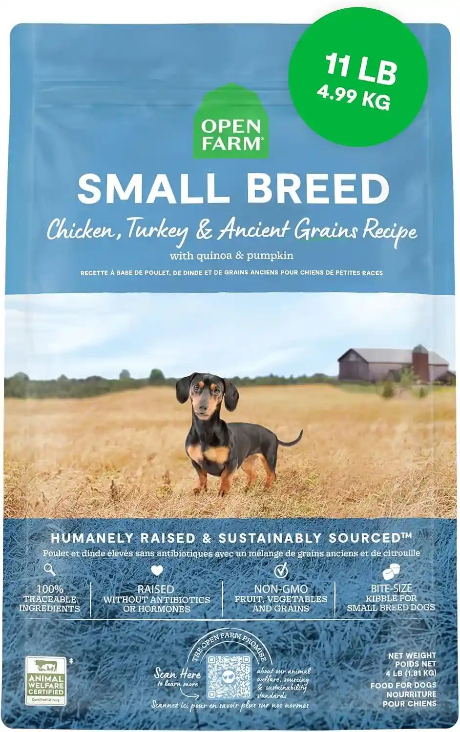 open-farm-ancient-grains-dry-dog-food-wild-caught-salmon-kibble-22lb-bag-all-life-stages-all-breed-sizes-protein-rich-nutrient-dense-100-traceable-ingredients-non-gmo-fruits-veggies