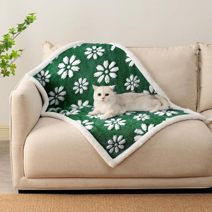 Cute Waterproof Blanket for Dog Cat or Adult, 50"X60", Pink | 3D Textured Flower Pet Blanket for Bed Couch Sofa, Soft Liquid Pee Proof Pet Furniture Protector10
