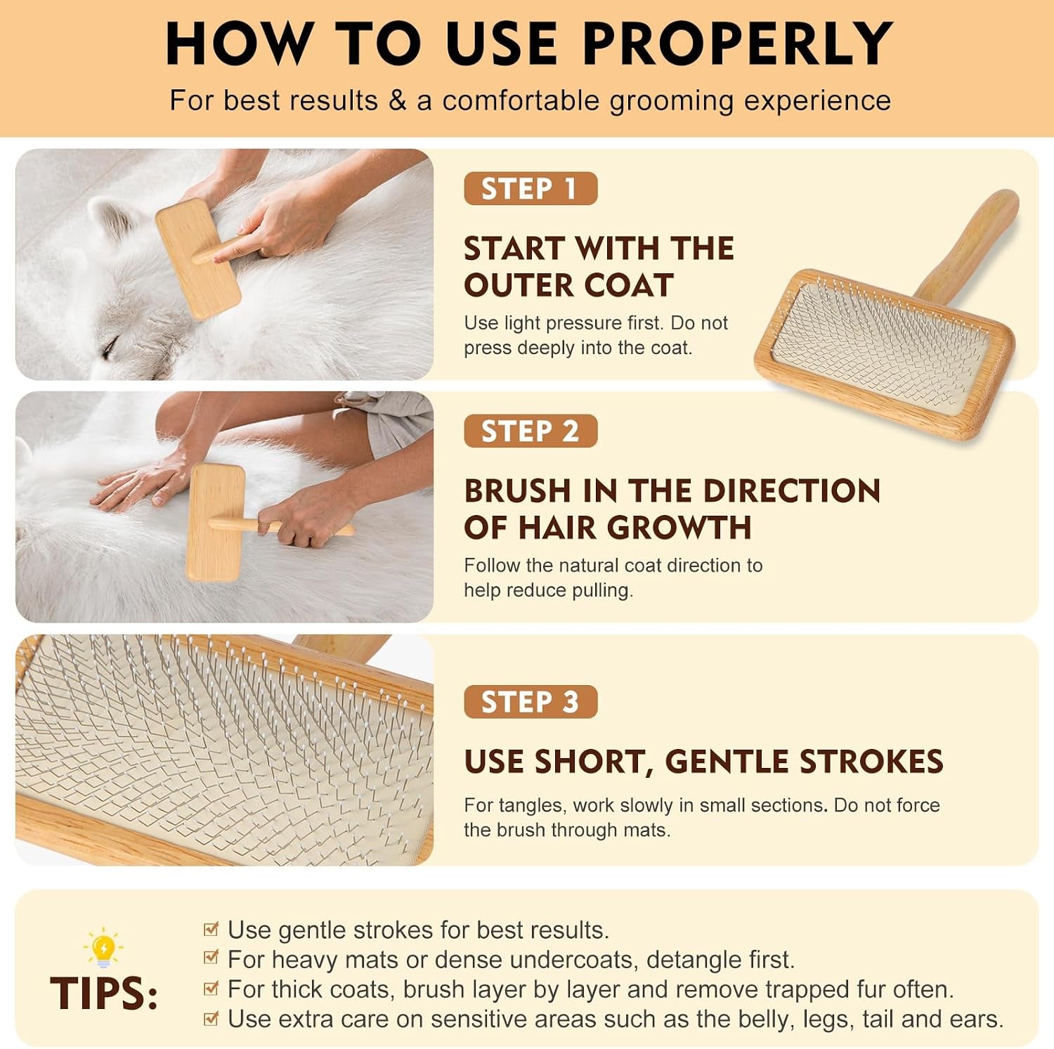 slicker-brush-for-dogs-cats-dog-cat-brush-for-shedding-grooming-deshedding-tool-loose-fur-removal-undercoat-removal-gentle-coated-tips-air-cushion-pad-long-short-hair-pet-detangling