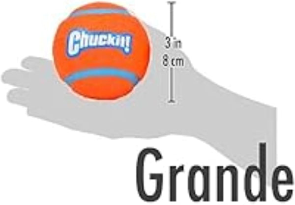 Chuckit! Dog Tennis Ball Dog Toy, Large (3 Inch Diameter) for Dogs 60-100 Lbs, Pack of 26