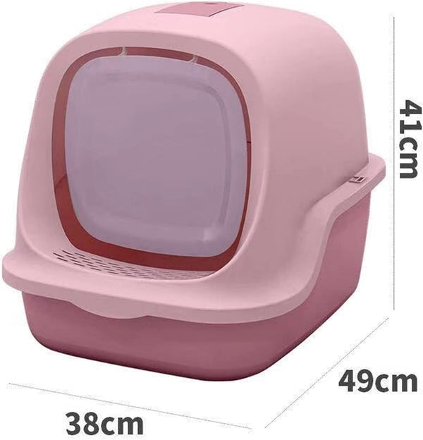 Dog Potty Training Toilet ﻿ Cat Litter Box Large Enclosed Toilet with Transparent Door Cover Splash-Proof Pet Supplies(A)5