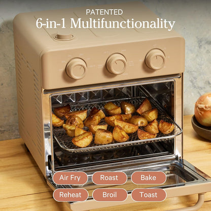 Our Place Wonder Oven & Essentials Kit, 3-Piece Oven, Pan & Air Fry Basket | 6-In-1 Air Fryer Toaster Oven, Steam Infusion, Convection Cooking, Extra Bake Pan and Air Fryer Basket, Pfas-Free, Nonstick3