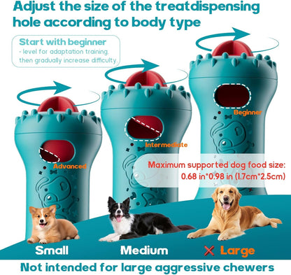 Interactive Dog Toys,Adjustable Treat Dispensing Toy to Keep Them Busy | Dog Enrichment for Brain Stimulation & Cognitive for Puppy Puzzle to Reduce Boredom-Ideal Gift for All Dogs(Rigid Nylon)4