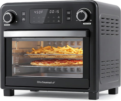 23L Air Fryer Toaster Oven, 10-In-1 Convection, Black EAF9320 | Dual Fan Speeds, 1600W, 10 Presets and Oven Light.1