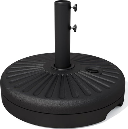 81.5Lb Max Capacity Outdoor Patio Umbrella Base, Black | Water Filled Umbrella Stand, Heavy Duty Market Umbrellas Base1