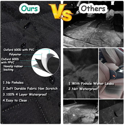 ANOSOSPECIAL Dog Car Seat Cover for Back Seat Cover,Non Stick Fur Rear Seat Protector for Pet,Nonslip Waterproof Durable Universal Fit Interior Backseat Covers for Auto Van SUV6
