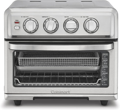Air Fryer + Convection Toaster Oven, 8-1 Oven with Bake, Grill, Broil & Warm Options, Stainless Steel, TOA-70 & DCC-1120 12-Cup Classic Programmable Coffeemaker, White, 12-Cup, Programmable2