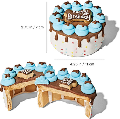 Blue Dog Birthday Cookie Cake, Decorated Gourmet Biscuit Dog Treat Cake | Crunchy Dog Biscuit, Birthday Gift for Dogs, Dog Lover Gift, Pet Celebration, Dog Mom & Dog Dad Gifts3