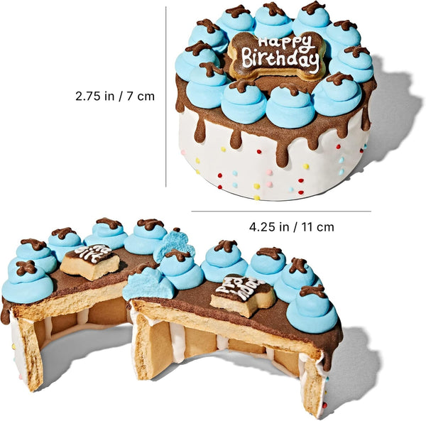 Blue Dog Birthday Cookie Cake, Decorated Gourmet Biscuit Dog Treat Cake | Crunchy Dog Biscuit, Birthday Gift for Dogs, Dog Lover Gift, Pet Celebration, Dog Mom & Dog Dad Gifts3