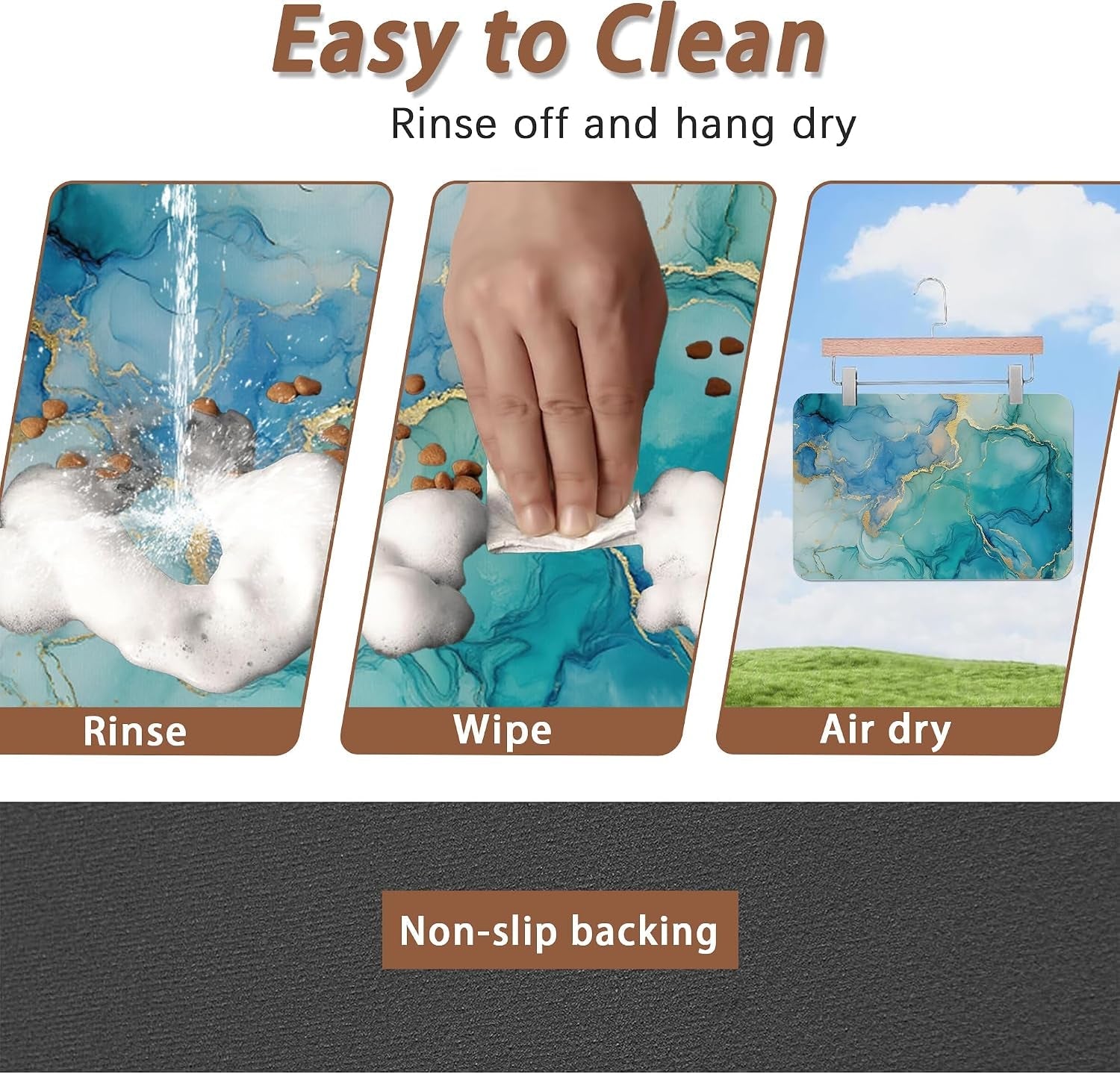 marble-dog-cat-food-mat-blue-teal-turquoise-gold-absorbent-pet-feeding-mat-with-rubber-backing-non-slip-water-bowl-placemat-indoor-pet-accessories-supplies-12x20