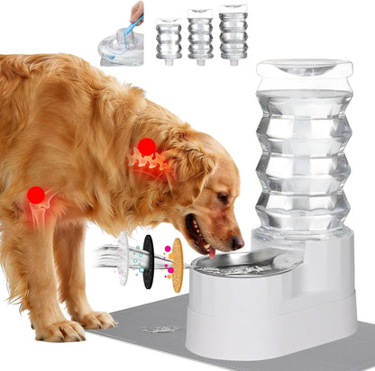 RIZZARI 8L Gravity Dog Water Dispenser: Stainless Steel Bowl Anti-Splash | Wide Mouth Easy Cleaning/ Dishwasher Safe/No Electricity Needed/ Filtered Fresh Water / Multi-Pet Homes18