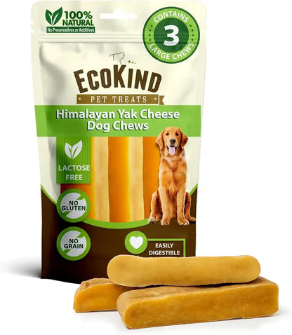 Ecokind Yak Cheese Himalayan Dog Chews, Yak Chews for Large Dogs, 4-5 Bones | 1 Lb, Long Lasting for Aggressive Chewers, Only 3 Ingredient Natural High Protein Dental Dog Treats, No Additives or Lactose21