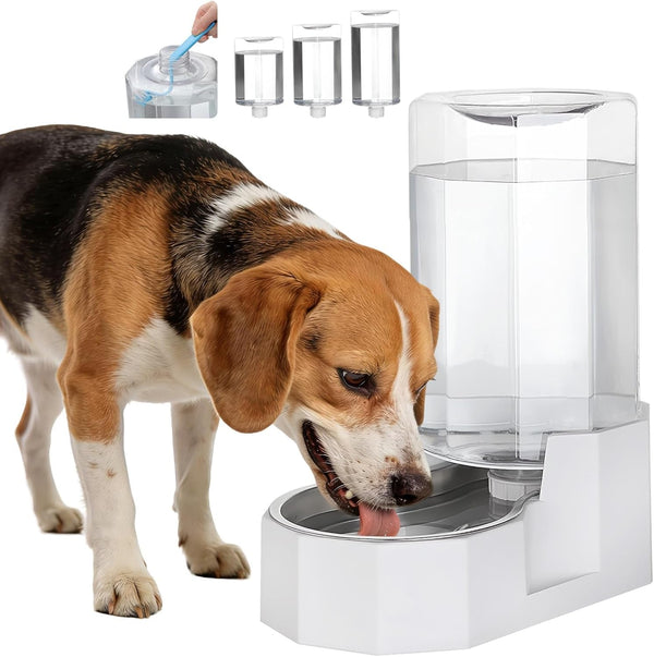 Sfozstra 5L Cat Gravity Water Bowl Dispenser: Stainless Steel Bowl | No Power Needed / No Filter Required / Spill Proof Design / Easy Cleaning / Cats & Small Dogs / Home Crate Area & Travel11
