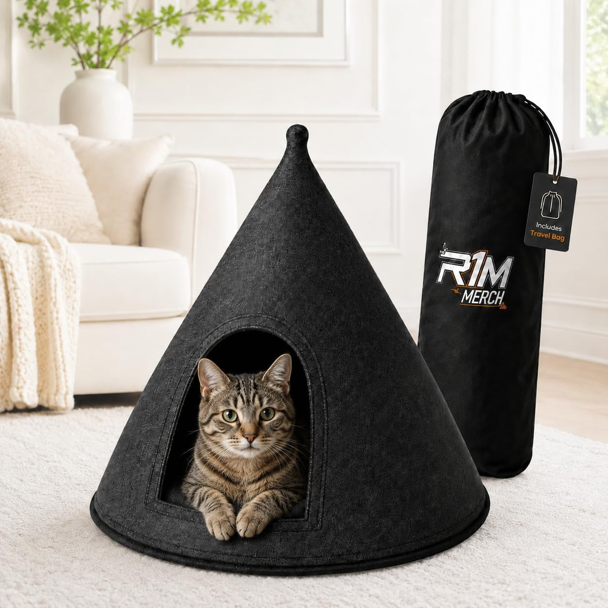 cat-bed-cat-cave-premium-felt-cat-bed-enclosure-for-indoor-cats-and-other-pets-stylish-indoor-pet-house-dark-grey-medium