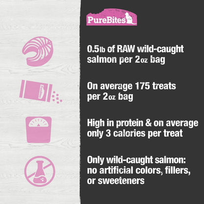 Purebites Freeze Dried Salmon Cat Treats 57G | 1 Ingredient | Made in USA (Packaging May Vary)6