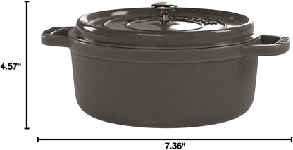 Staub Mini round Dutch Oven 0.75-Quart Graphite Grey by Staub (Stove)6