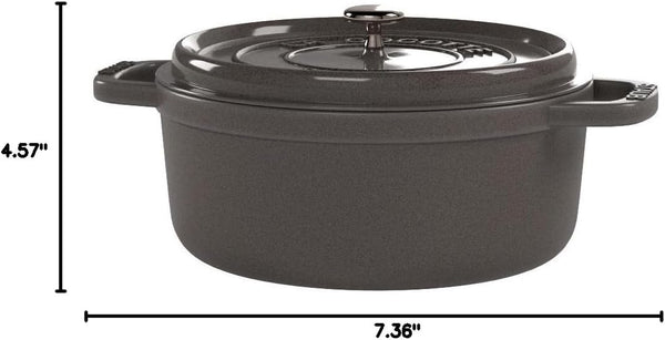 Staub Mini round Dutch Oven 0.75-Quart Graphite Grey by Staub (Stove)6
