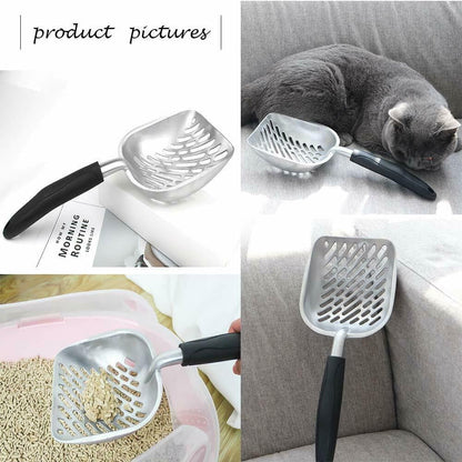 Prónoia Strong Cat Litter Scoop with Reinforced Comfort Handle Metal Poop Sifter Pet Shovel Sifting2