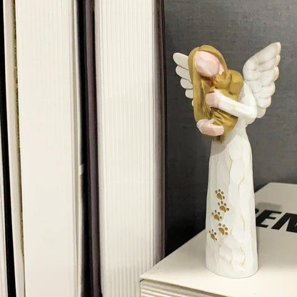 Dog Memorial Gifts for Loss of Dog, Pet Memorial Gifts, Resin Angel Statues,Sculpting Angels，Pet Sympathy Gifts(White)4