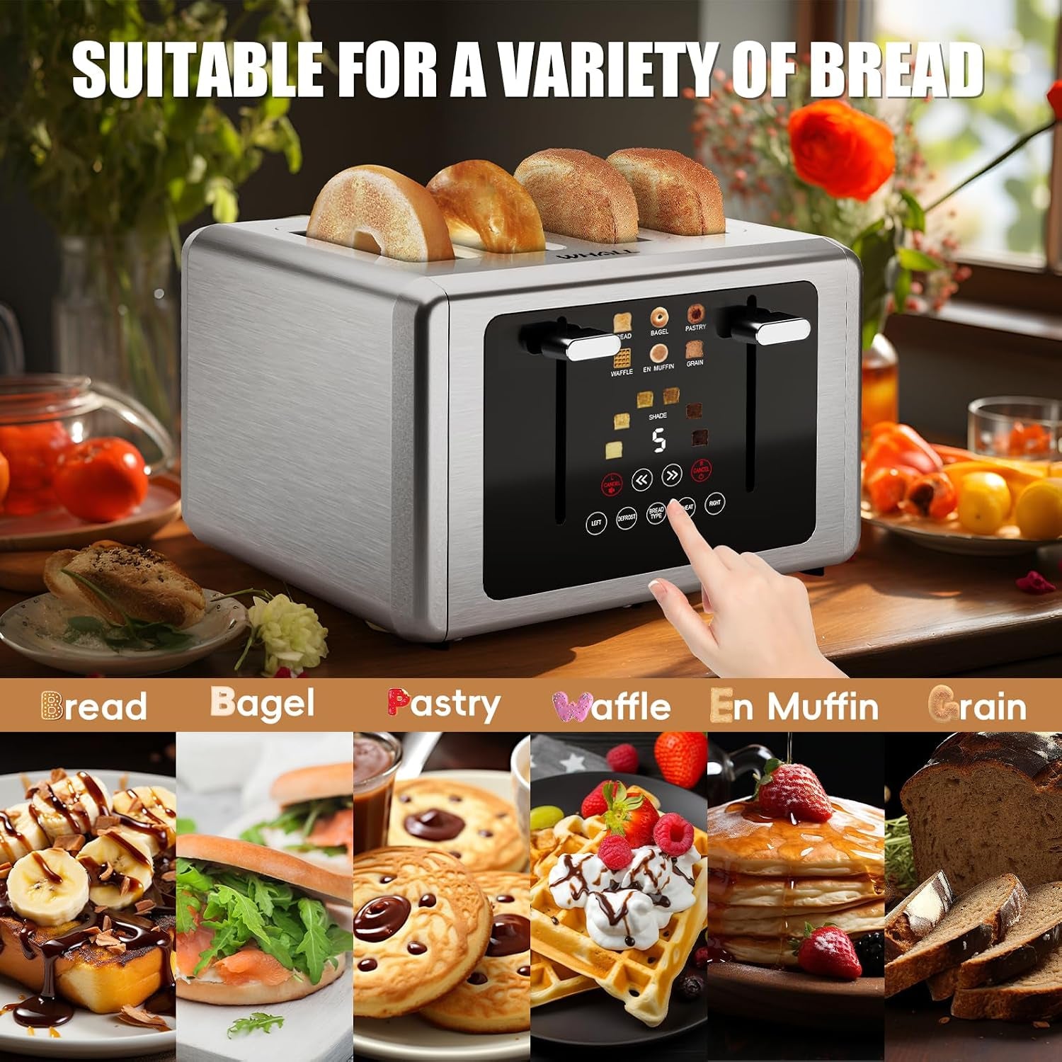 smart-4-slice-toaster-with-touchscreen-stainless-steel-digital-toasters-with-1-5-extra-wide-slots-6-shade-settings-6-bread-types-bagel-defrost-reheat-cancel-countdown-timer
