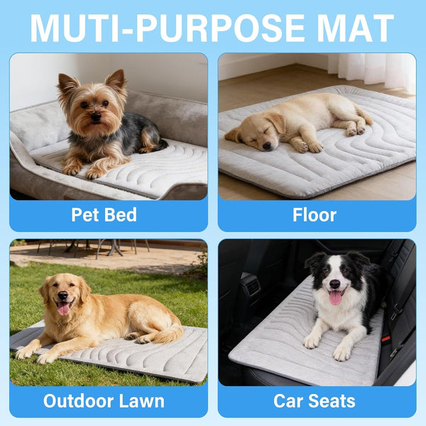 Dog Cooling Mat, 36"X23" Reversible Cooling Pad for Dogs Cats, Pressure Activated Pet Cooling Mat Indoor Outdoor, Scratch-Resistant & Machine Washable, Summer Dog Blanket, Grey7