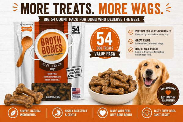 Nylabone Beef Broth Bones Dog Treats (Net 54Count), 2.38 Lb7