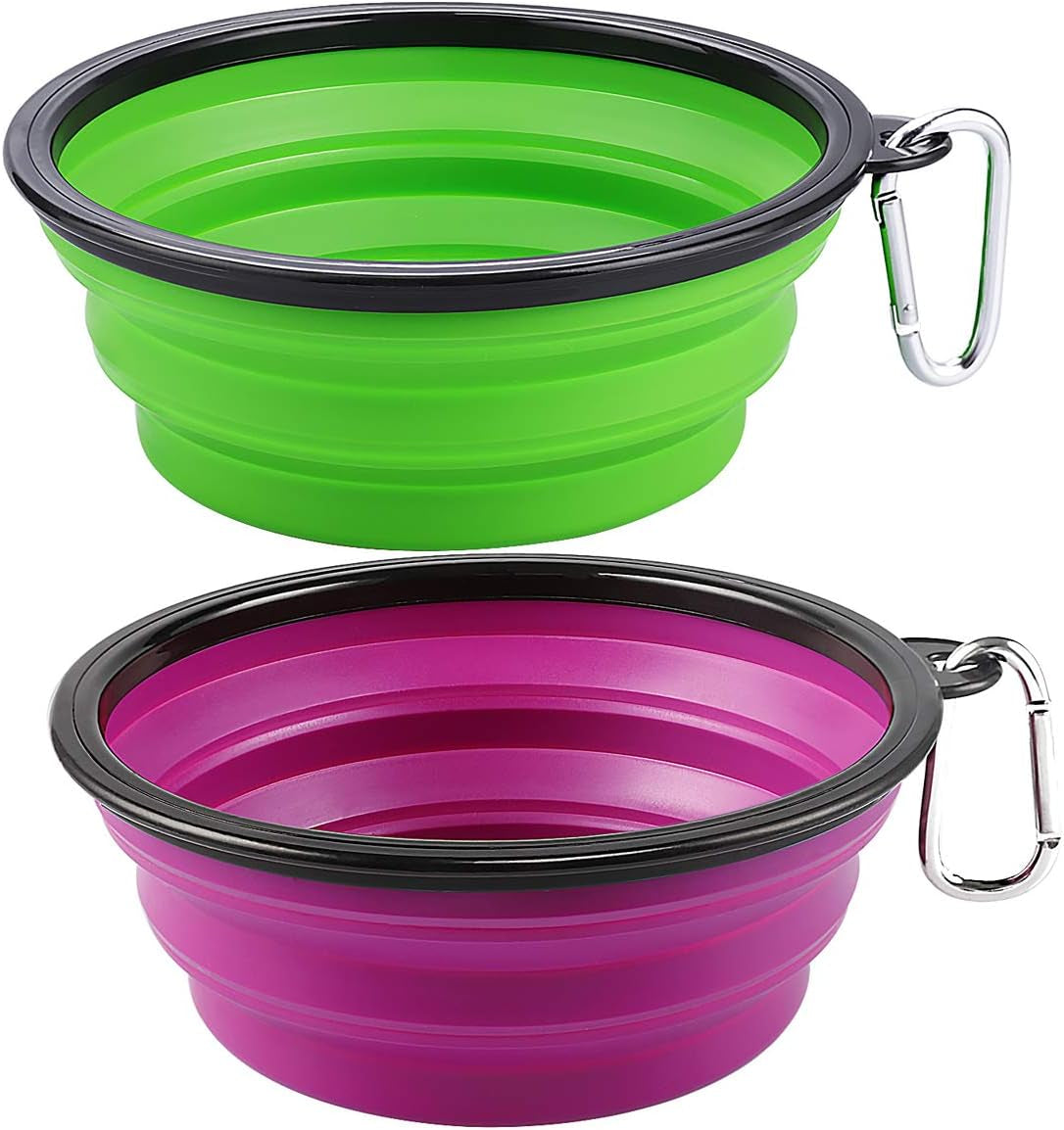 kytely-large-collapsible-dog-bowls-2-pack-34oz-foldable-dog-travel-bowl-portable-pet-water-food-bowl-with-clasp-pet-cat-feeding-cup-dish-for-traveling-walking-hiking-black-blue
