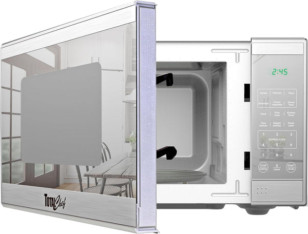0.7 Cu. Ft. Countertop Small Microwave Oven,700W | Microwave for Kitchen, Stainless Steel, Compact, Countertop with Digital Touch Controls, Child Safety Lock, 10-Inch Turntable9