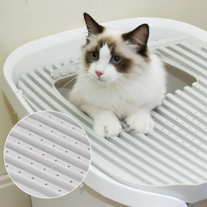 Dog Potty Training Toilet ﻿ Cat Litter Box Top Entry Type Pan with Scoop Large Anti-Splashing Closed Potty Suitable for 12.5KG(C)5