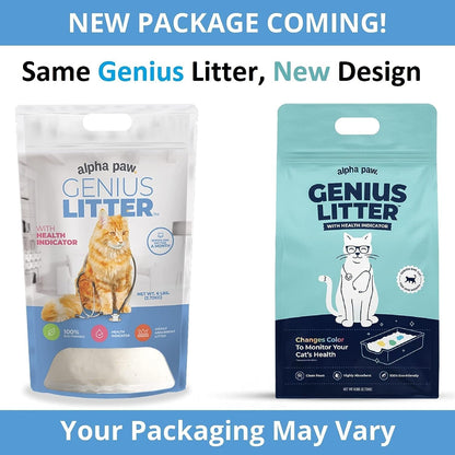 Genius Litter Health Monitoring Cat Litter, Featured on Shark Tank, Lightweight Crystal Silica Gel, Non Clumping, Dust Free, Low Tracking, Odor Control for Indoor Cats and Kittens, 6 Lb Bag8