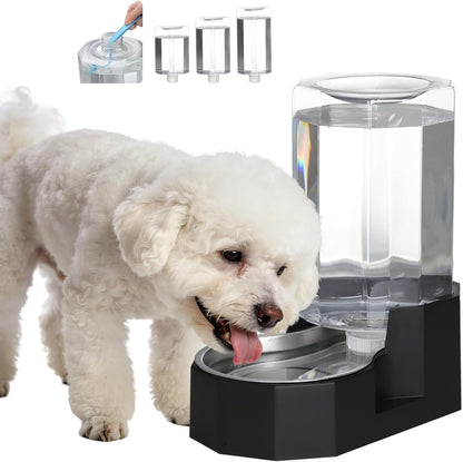 Sfozstra 5L Cat Gravity Water Bowl Dispenser: Stainless Steel Bowl | No Power Needed / No Filter Required / Spill Proof Design / Easy Cleaning / Cats & Small Dogs / Home Crate Area & Travel9