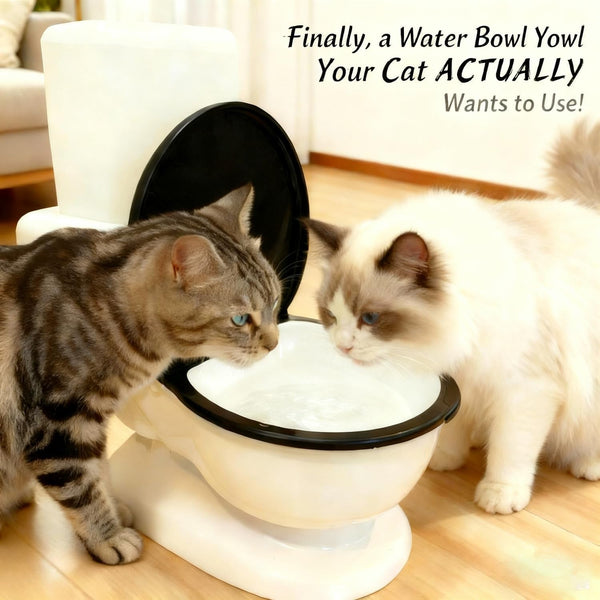 Cat Water Dispenser,Funny Toilet Shaped Pet Gravity Bowl, Easy Cleaning Automatic Cat Gravity Refilling Waterer with with Healthy Pets Water Station for Cats and Small/Medium Dog2